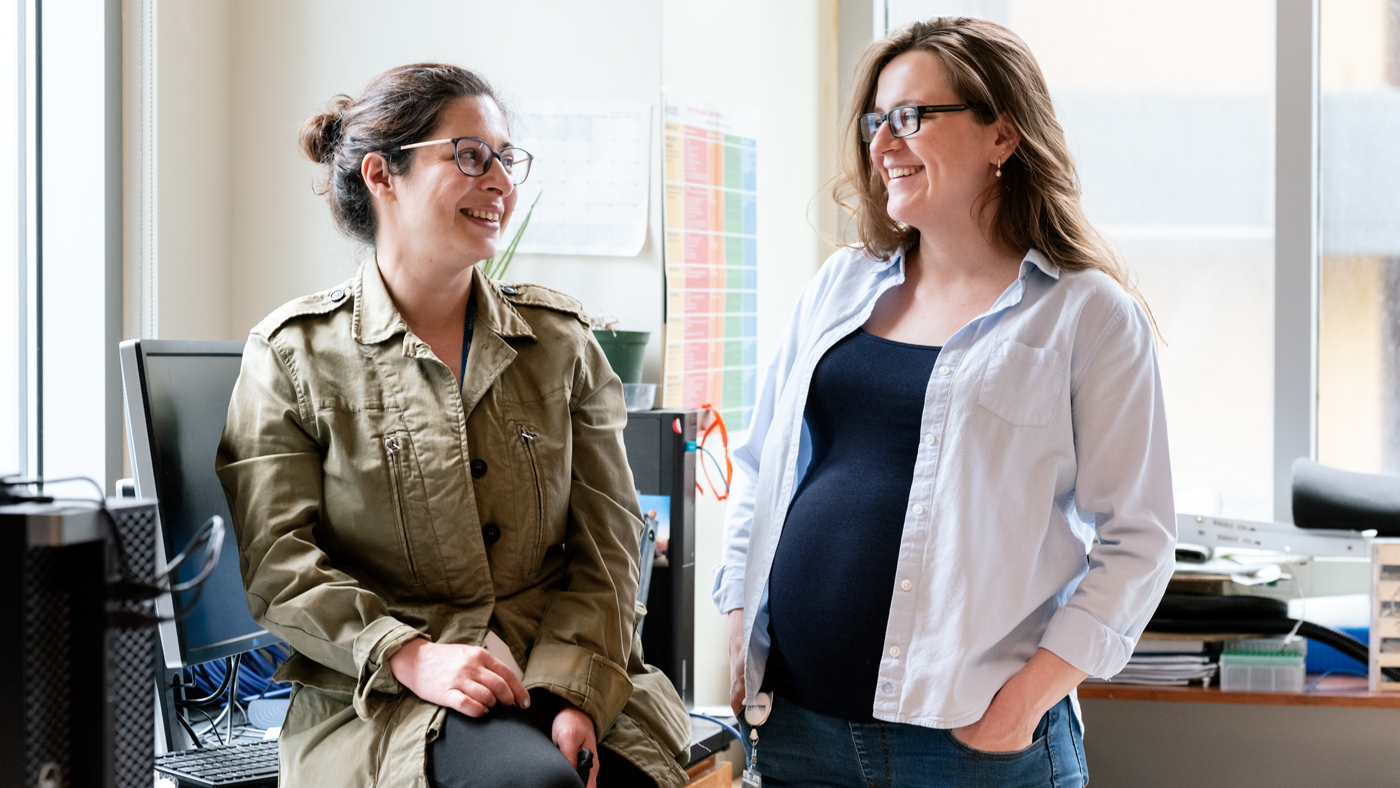 Jeanne Paz and Yuliya Voskobiynyk at Gladstone Institutes